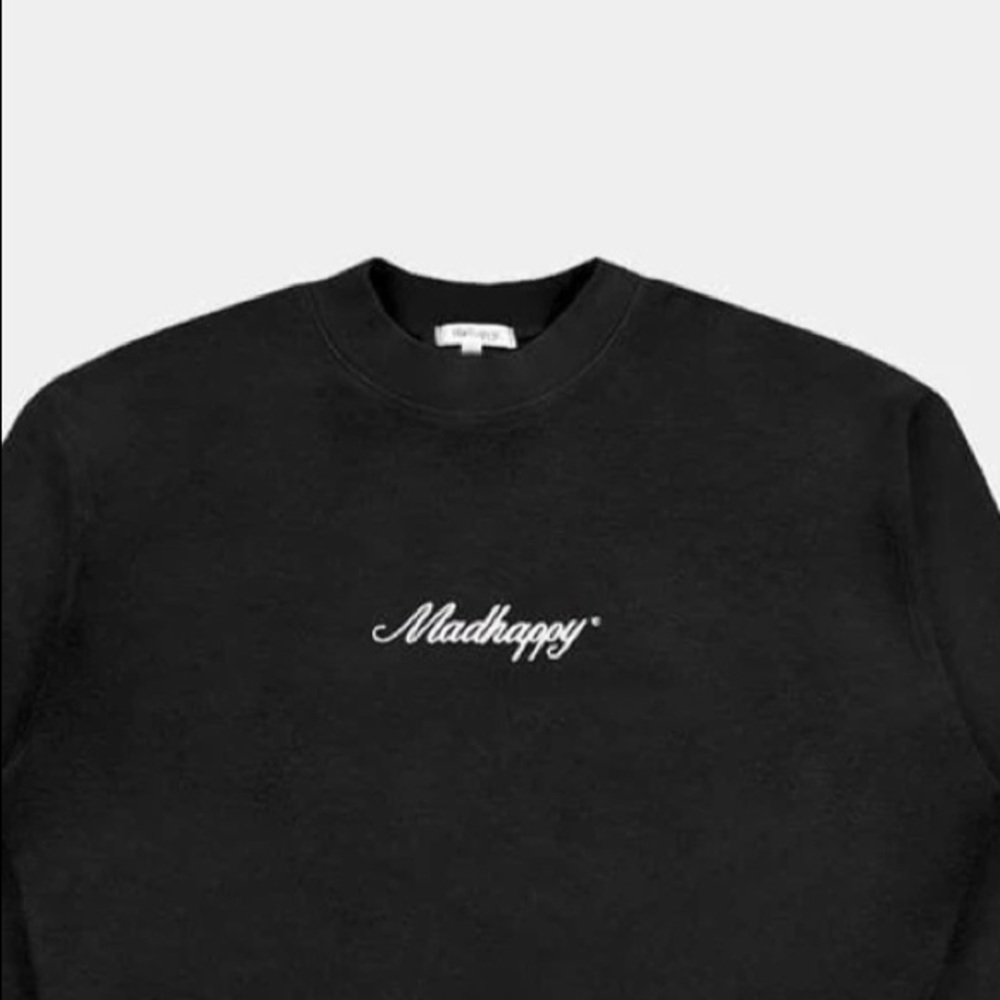 Madhappy black terry crew